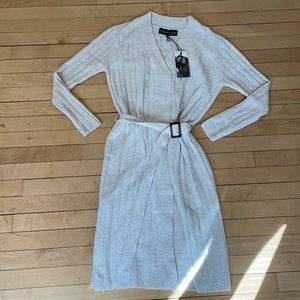 Kendall + Kylie Heather Oatmeal Long Sleeve Dress